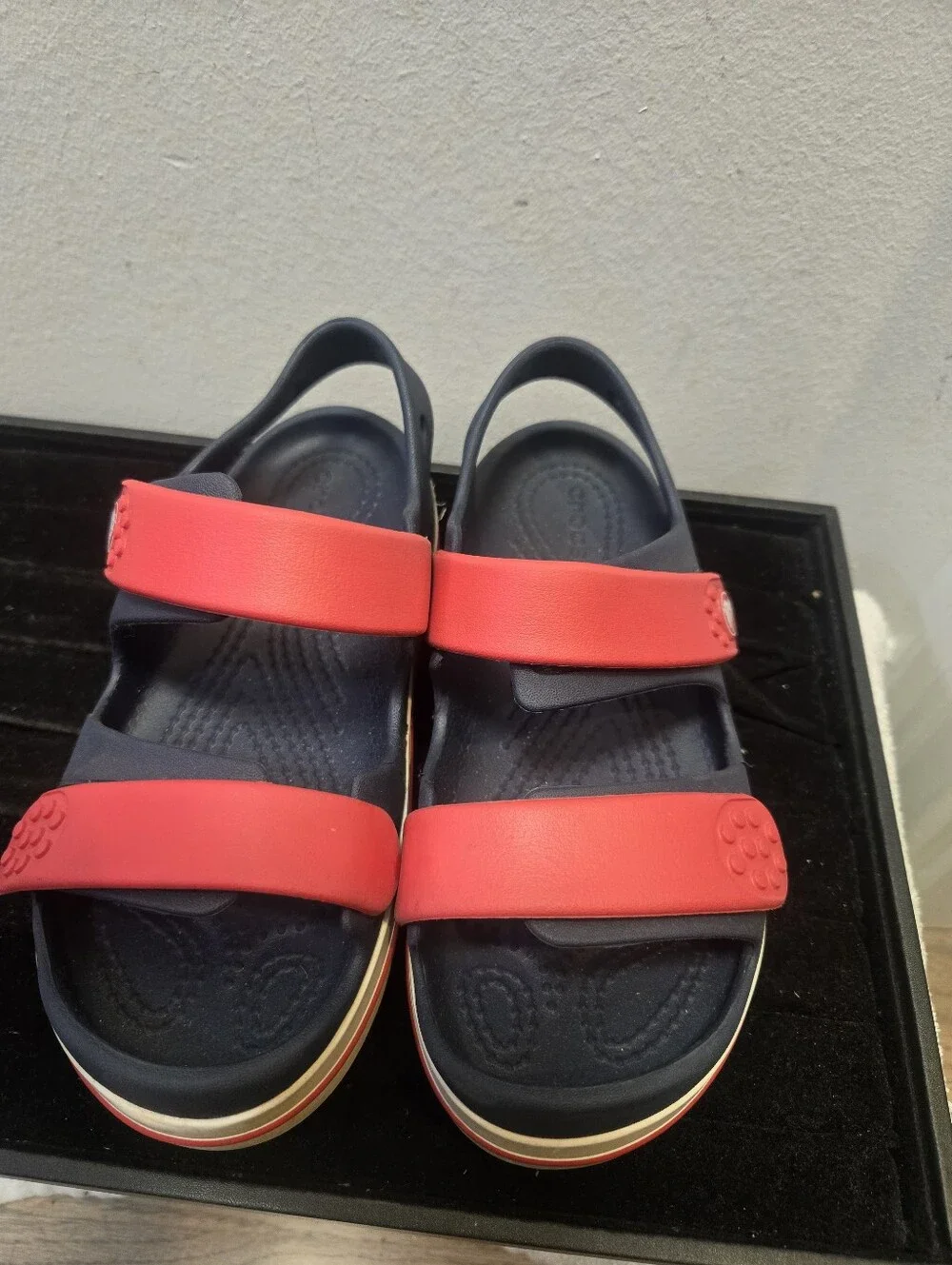 Kids Navy and Red Comfort Sandals